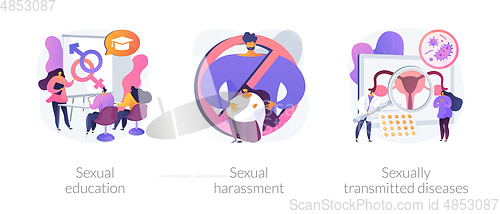 Image of Sexual behavior abstract concept vector illustrations.