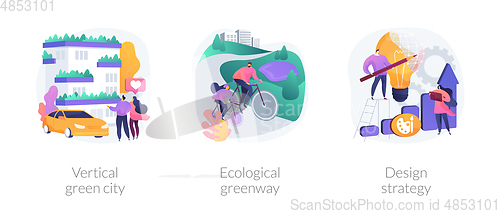 Image of Environmental urban solutions abstract concept vector illustrations.