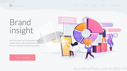 Image of Digital marketing strategy landing page concept