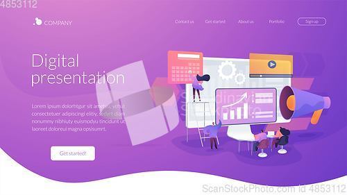 Image of Digital presentation landing page concept