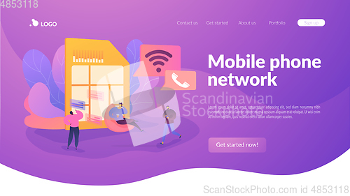 Image of Mobile phones card landing page template.