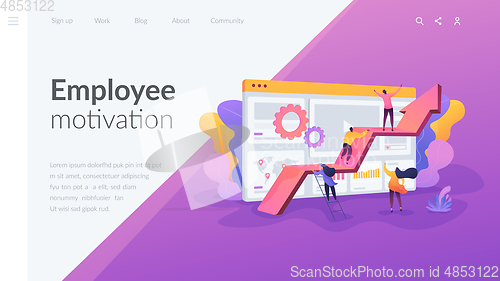 Image of Motivation landing page template.