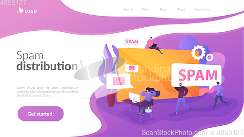 Image of Spam landing page template.