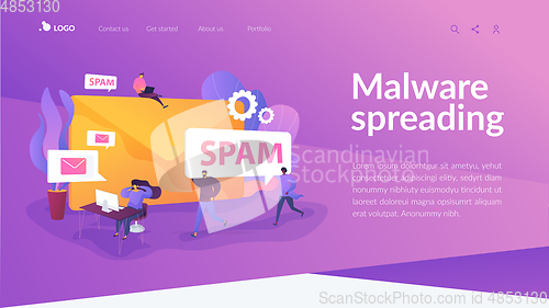 Image of Spam landing page template.