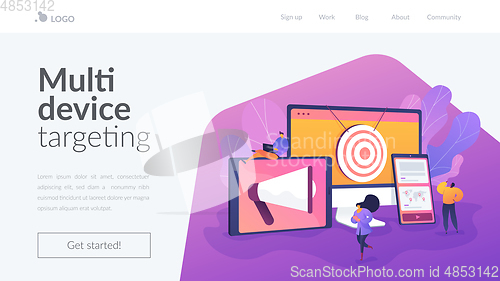 Image of Multi device targeting landing page template.