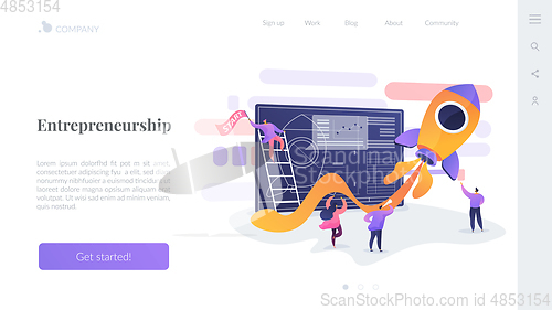 Image of Start up landing page concept