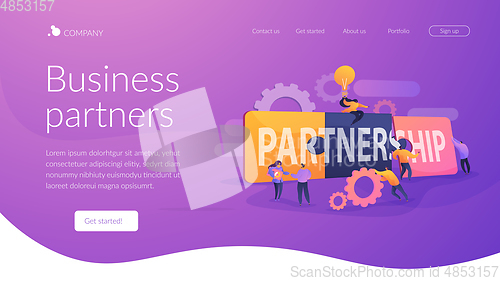 Image of Partnership landing page concept