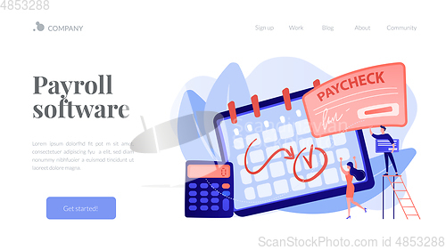 Image of Paycheck concept landing page.