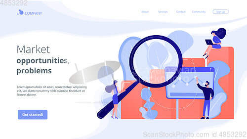 Image of Marketing research concept landing page.