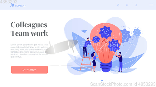 Image of Teamwork concept landing page.