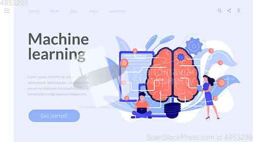 Image of Artificial intelligence concept landing page.