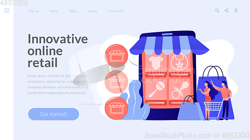 Image of Niche service marketplace concept landing page.