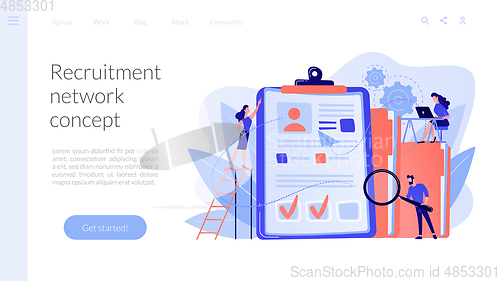 Image of Recruitment agency concept landing page.