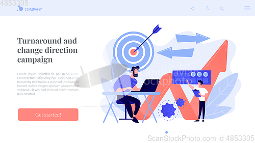 Image of Business direction concept landing page.