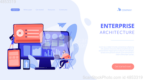 Image of Enterprise IT management concept landing page.