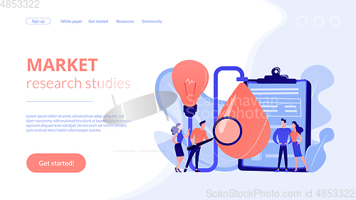 Image of Product testing concept landing page.