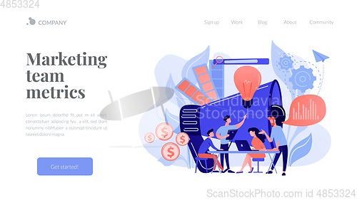 Image of Digital marketing team concept landing page.