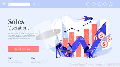 Image of Sales growth concept landing page.