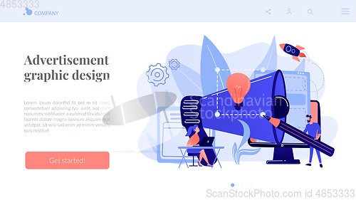 Image of Brand identity concept landing page.