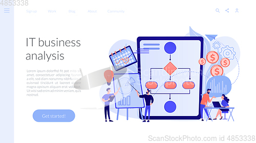 Image of Business process management concept landing page.