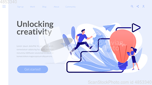 Image of Creative inspiration concept landing page.