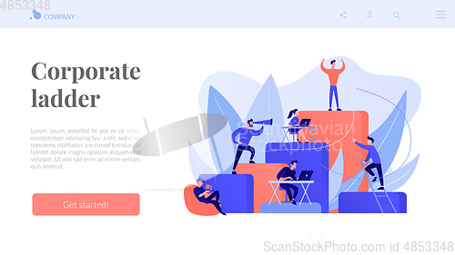 Image of Corporate ladder concept landing page.