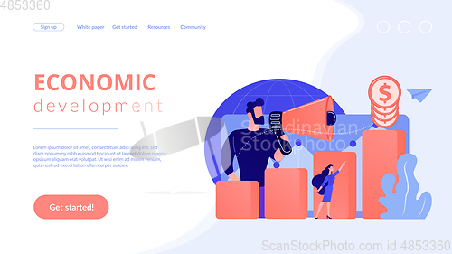 Image of Economic development concept landing page.