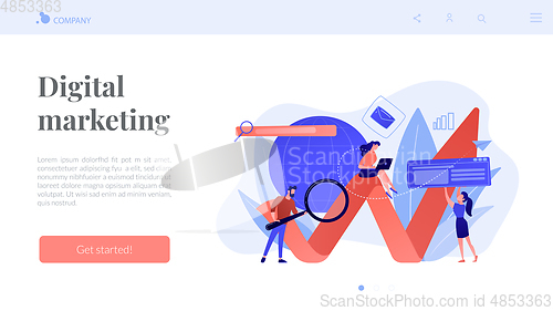 Image of Digital marketing concept landing page.