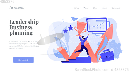 Image of Business success concept landing page.