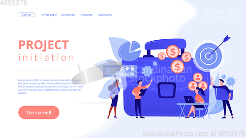 Image of Project initiation concept landing page