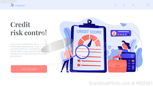 Image of Credit rating concept landing page.