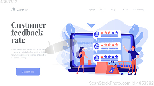 Image of Seller reputation system concept landing page.
