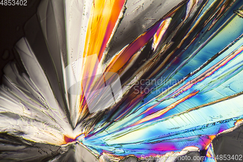 Image of colorful Sucrose micro crystals