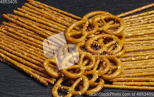 Image of salt sticks and pretzels