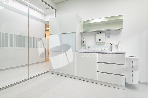 Image of Interior of dentistry medical office, special furniture