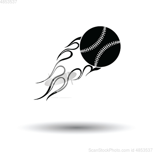 Image of Baseball fire ball icon