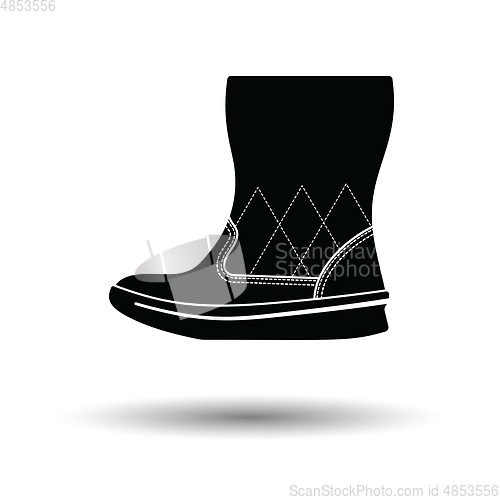 Image of Woman fluffy boot icon