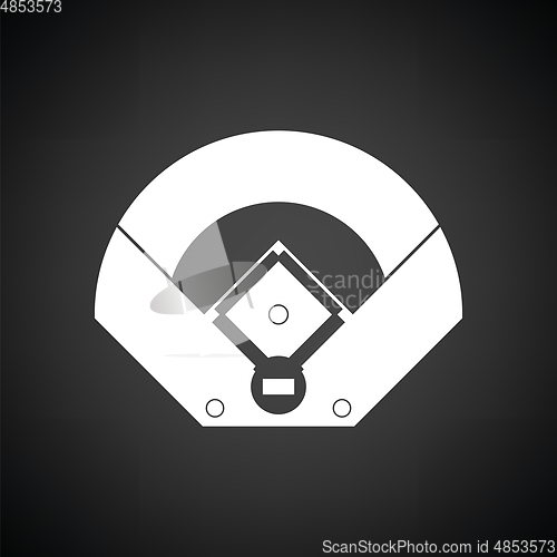 Image of Baseball field aerial view icon