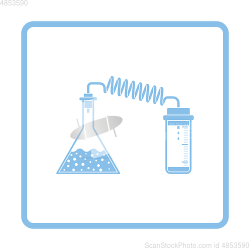 Image of Icon of chemistry reaction with two flask
