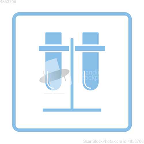 Image of Lab flasks attached to stand icon