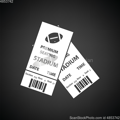 Image of American football tickets icon