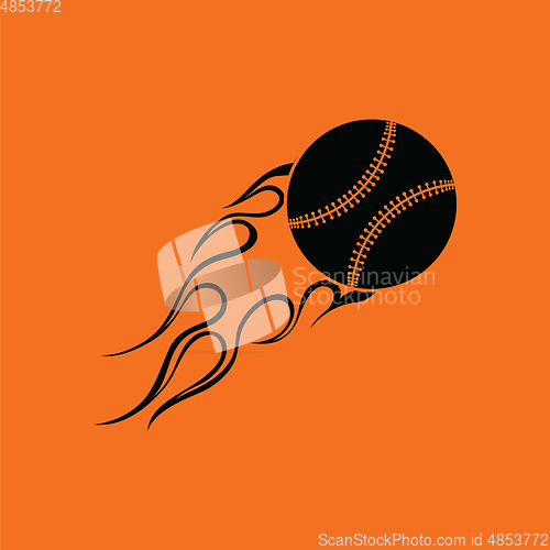 Image of Baseball fire ball icon