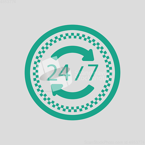 Image of 24 hour taxi service icon