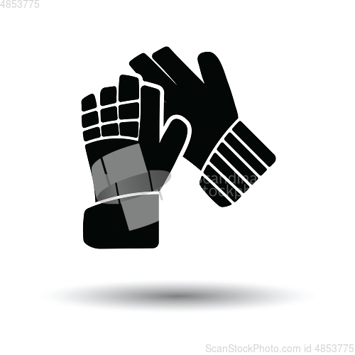 Image of Soccer goalkeeper gloves icon
