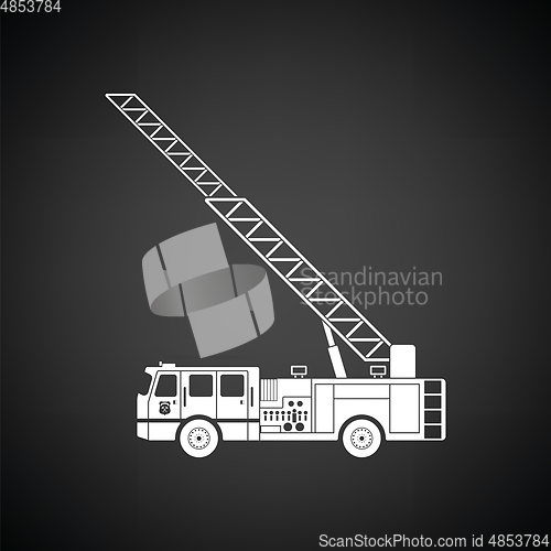 Image of Fire service truck icon