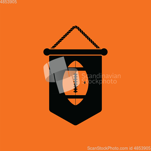 Image of American football pennant icon