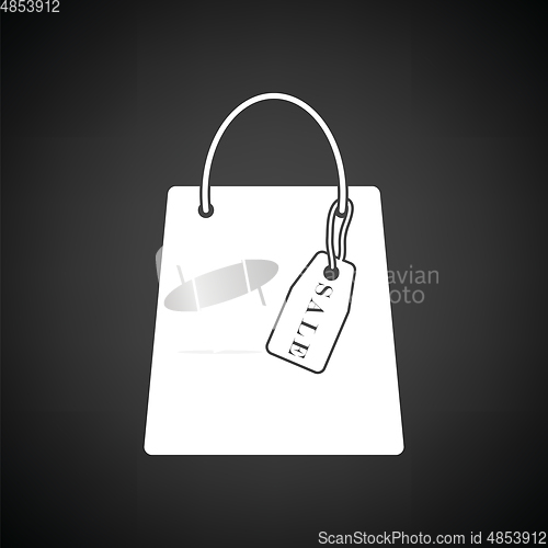 Image of Shopping bag with sale tag icon