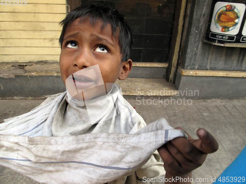 Image of Streets of Kolkata. Thousands of beggars are the most disadvantaged castes living in the streets.