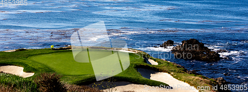 Image of Pebble Beach golf course, Monterey, California, usa