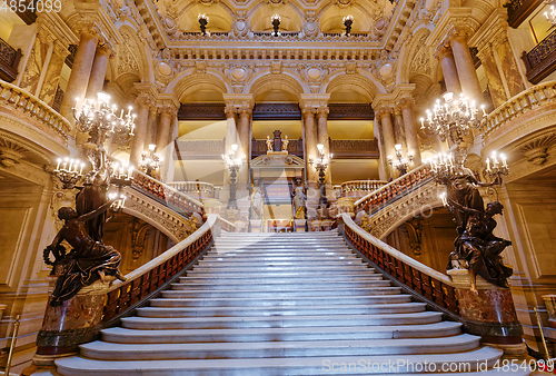 Image of The Palais Garnier, Opera of Paris, big staircase